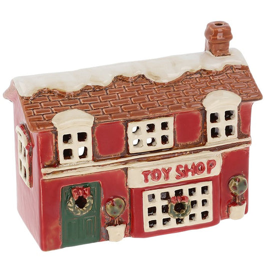 Xmas Toy Shop Tealight Holder - Village Pottery