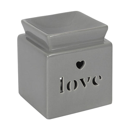 LOVE Grey Square Wax Warmer