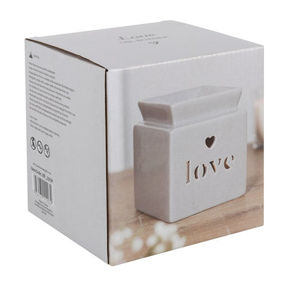 LOVE Grey Square Wax Warmer